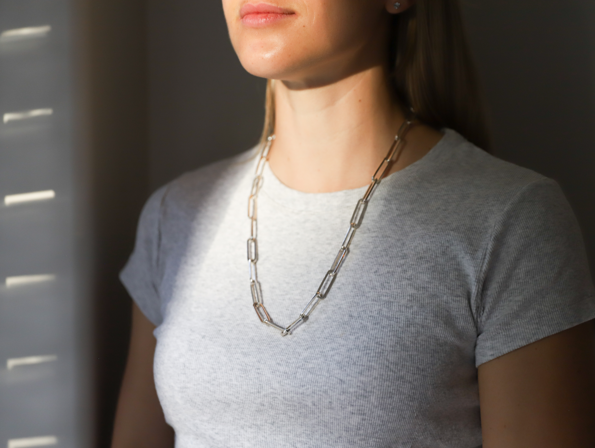 Drawn Chain Necklace- Minimalist Gemstone Jewelry – And Arlen